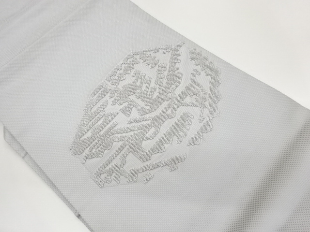 JAPANESE NAGOYA OBI / EMBROIDERY / GEOMETRIC
